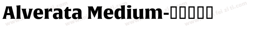 Alverata Medium字体转换